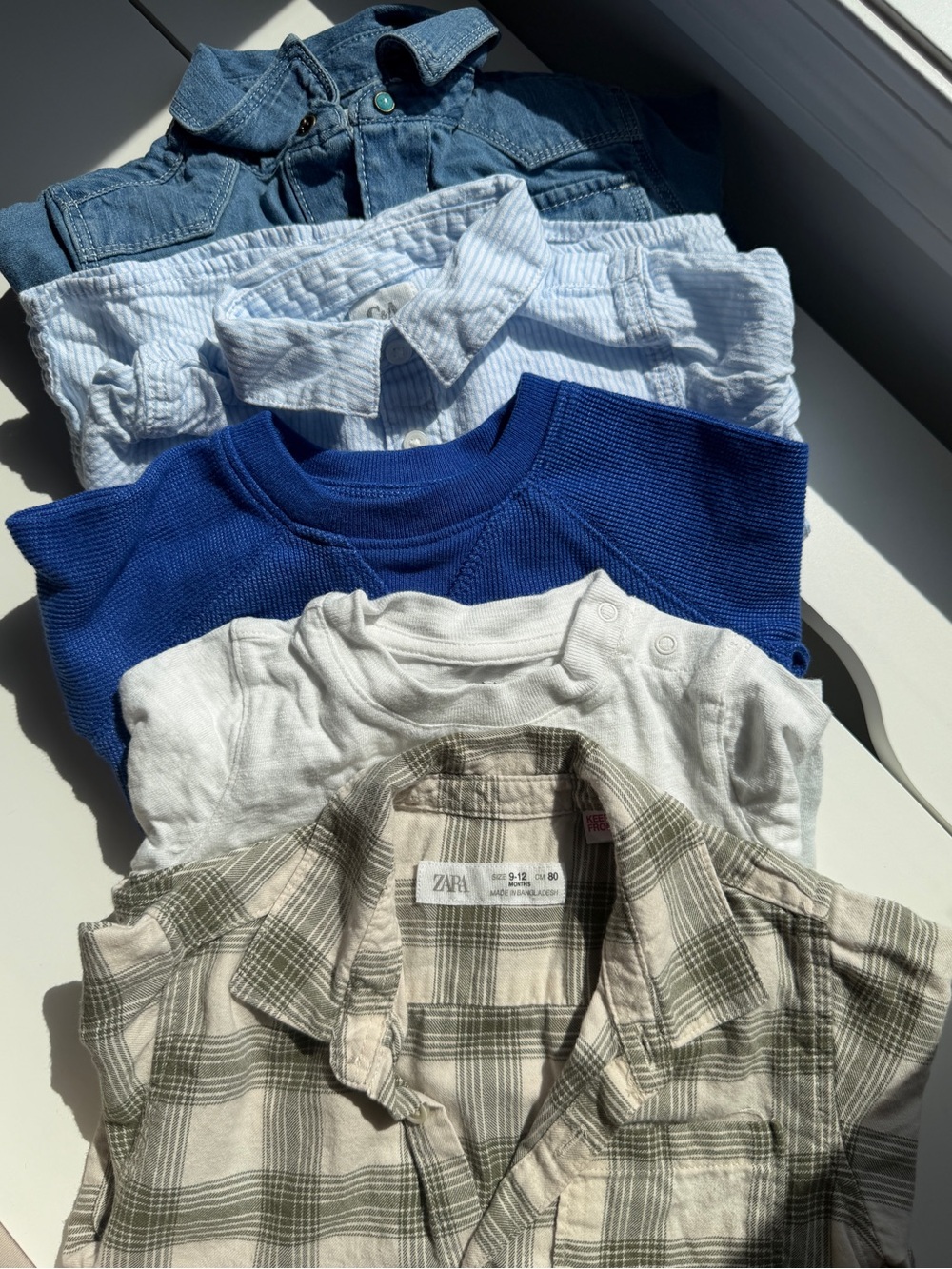 Kids Boys Bulk Shirt (5 shirts) Zara / Gap / BR / C&A 6-12 Months